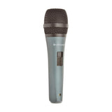 Citronic DM18 handheld dynamic vocal microphone with mesh grille, grey-blue cast metal body and On/Off slide switch, shown on a plain background.