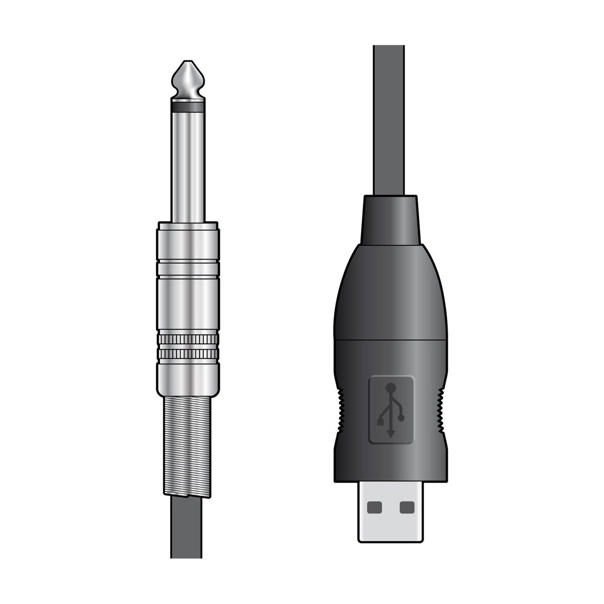 Citronic JACK-USB2 6.3mm Mono Jack to USB Converter Lead