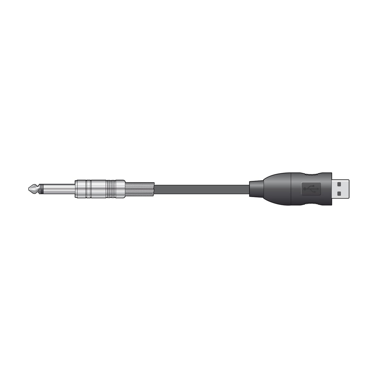 Citronic JACK-USB2 6.3mm Mono Jack to USB Converter Lead