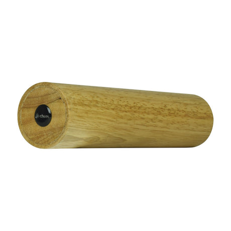 Chord RBSHAKER rubberwood tube shaker shown horizontally with a small black branded end cap, set against a plain white background.