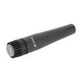 Chord IM07 dynamic instrument and vocal microphone in matte black with a mesh grille and XLR end, shown on a plain white background.
