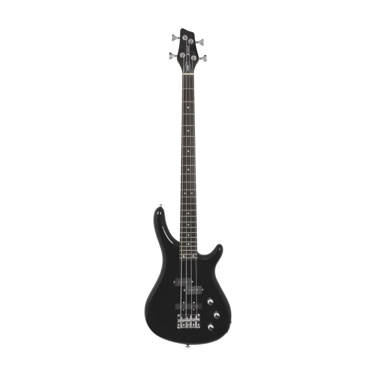 Chord CCB90-BK Contoured 24-Fret Bass Guitar in Black