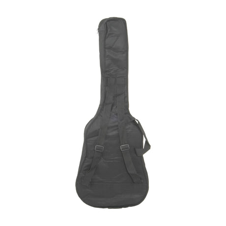 Chord LGB-C44 padded classical 4/4 gig bag in matt black, rear view showing twin shoulder straps and side carry handle on a white background.