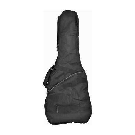 Chord GB-WU1 lightweight western guitar gig bag in black water-resistant nylon with front zip pocket, shoulder strap and top handle, on a white background.
