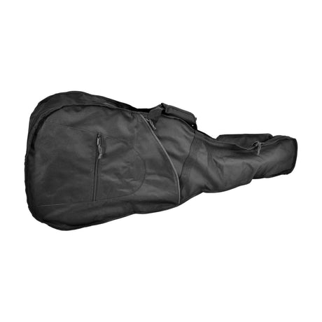 Chord GB-WU1 lightweight western guitar gig bag in black water-resistant nylon with front zip pocket, carry handle and shoulder strap.