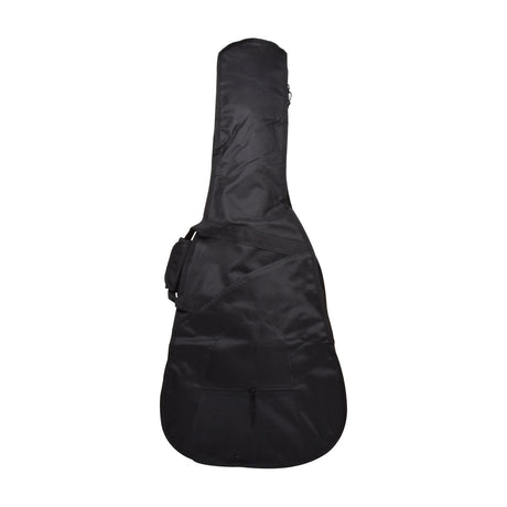 Chord GB-CU1 lightweight classical guitar gig bag in black water-resistant nylon with padded straps, front pocket and zip closure, on a white background.