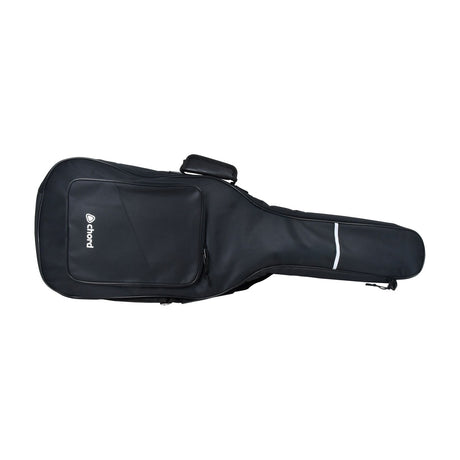 Chord GB-EB1 padded electric guitar gig bag in black with front zip pocket, carry handle, shoulder strap and reflective side strip.