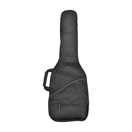 Chord GB-EU1 electric guitar gig bag in black fabric with front zip pocket, carry handle, and backpack straps, shown on a plain white background.