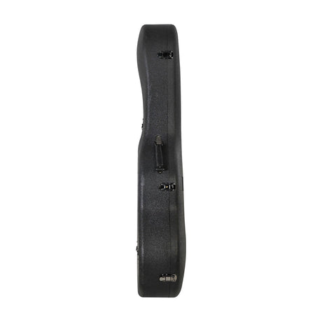 Chord EPP-WESTERN moulded hard guitar case shown side-on in black, with metal clasps and carry handle, on a plain white background.