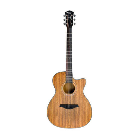 Chord N6WL Native electro-acoustic guitar with Grand Auditorium walnut body, Venetian cutaway, rosewood fingerboard and chrome tuners on a white background.