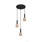 Sincro 3 Light LED Metal Mesh Cluster Pendant 5W 3000K - Black/Gold