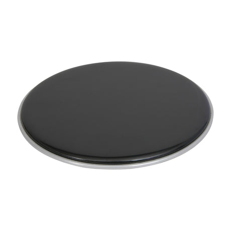 Chord DHB-13 13in replacement drum head with a black finish and silver hoop edge, shown on a plain white background.