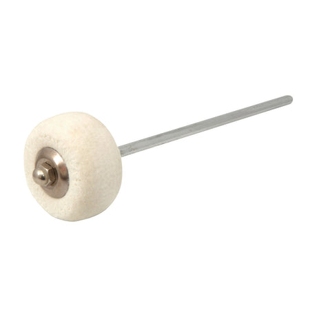 Chord KPB2 bass drum pedal beater with round white felt head and slim steel stem, shown on a plain white background.
