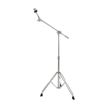 Chord CS3B double-braced boom cymbal stand in chrome-plated steel with telescopic upright, counter-balanced boom arm and tripod base on a white background.