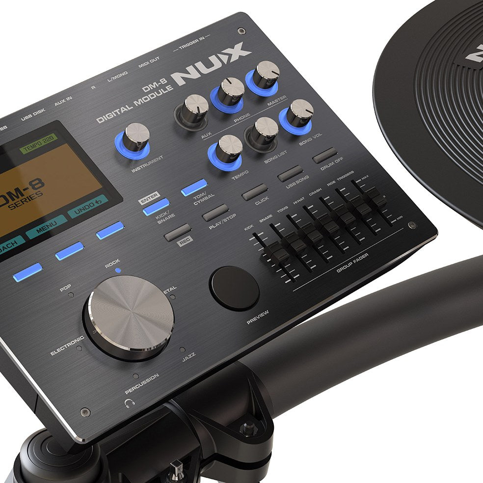 NU-X DM-8 Digital Drum Kit with Remo Mesh Heads