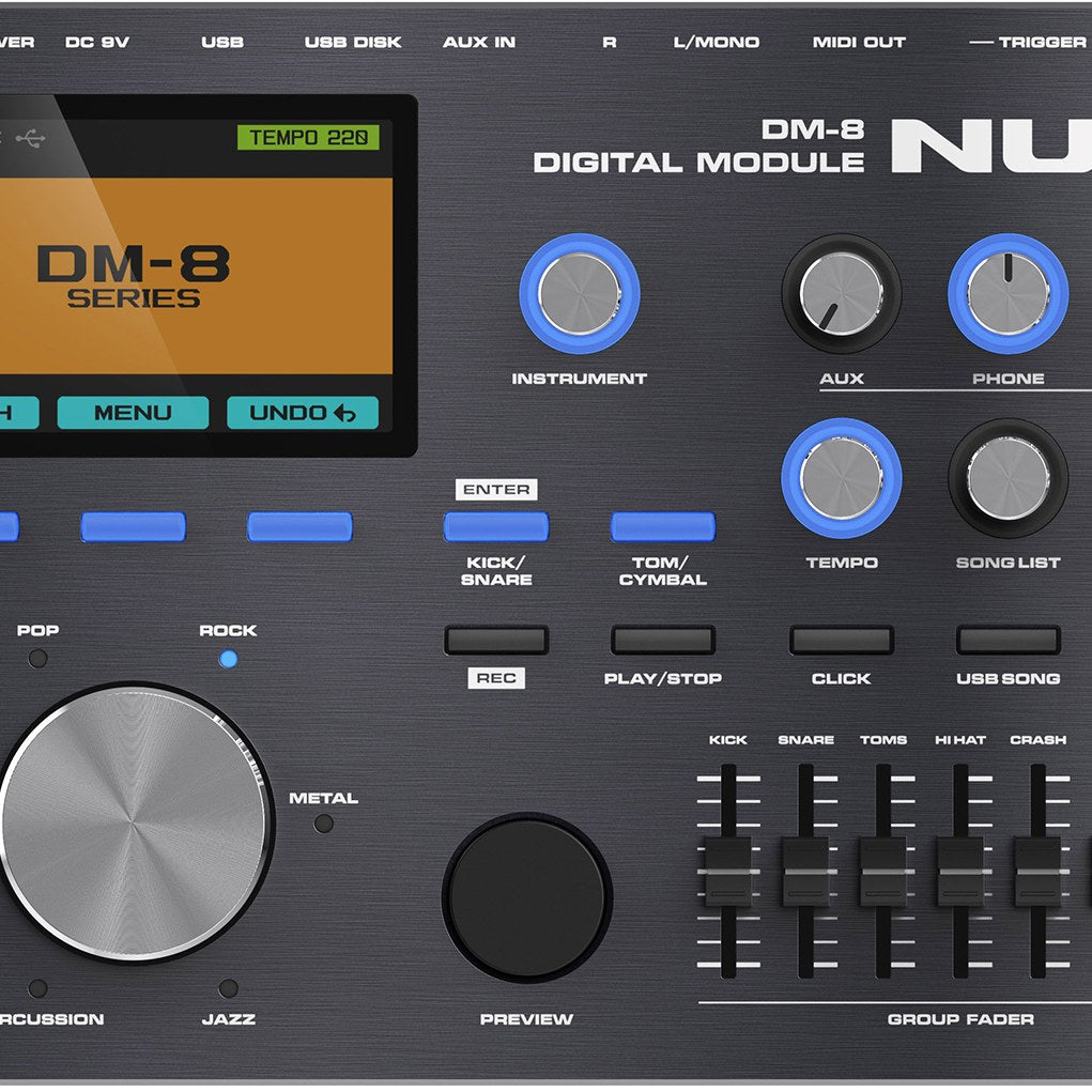 NU-X DM-8 Digital Drum Kit with Remo Mesh Heads