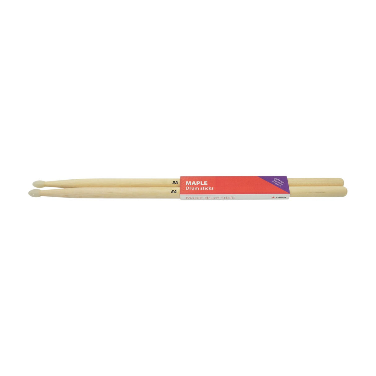Chord M5AN Maple Drum Sticks with Nylon Tips