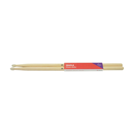 Chord M2BN maple drum sticks in 2B size with nylon tips, shown as a matched pair in branded packaging on a plain white background.