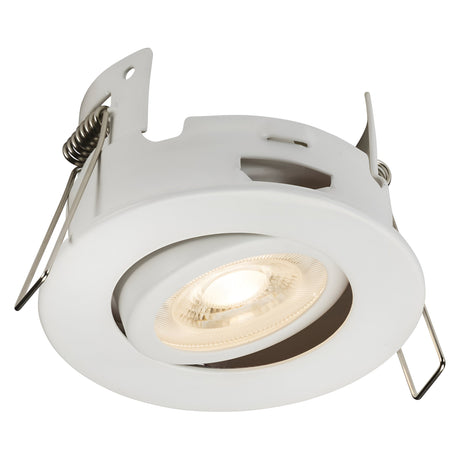 FireNova IP20 Tilt GU10 Fire-rated Open-back Downlight - Matt White