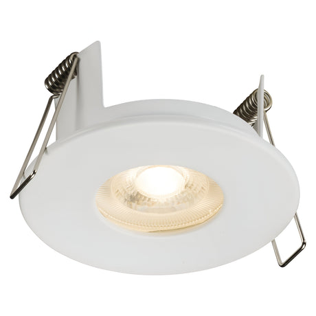 FireNova IP20 Fixed GU10 Fire-rated Open-back Downlight - Matt White