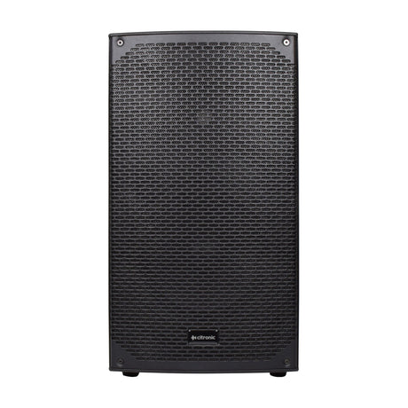 Front view of the Citronic CAB-8 passive PA speaker cabinet in black moulded polypropylene with full mesh grille, on a plain white background.