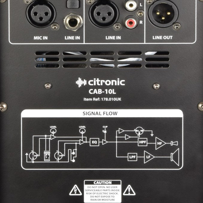 Citronic CAB-10L Active PA Speaker with BT Link, 220W