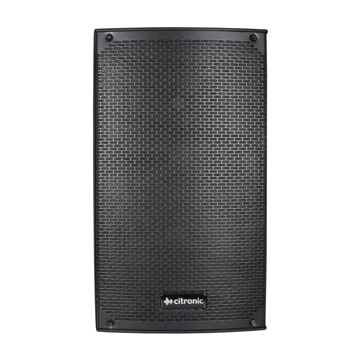 Citronic CAB-10 passive PA speaker cabinet in black moulded polypropylene with full-face mesh grille and front logo, shown on a plain white background.