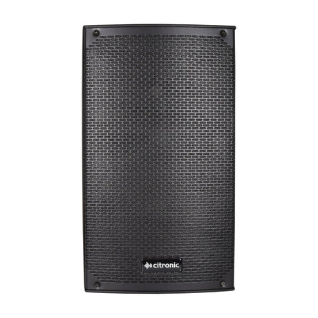 Citronic CAB-10 passive PA speaker cabinet in black moulded polypropylene with full-face mesh grille and front logo, shown on a plain white background.