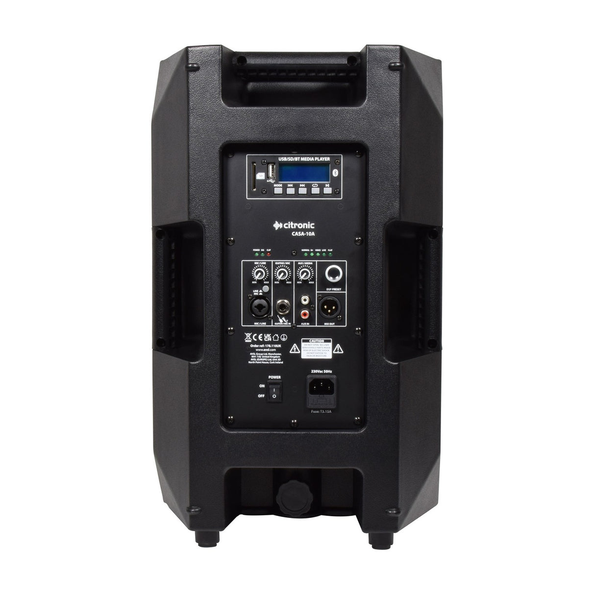 Citronic CASA-10A Active 10" PA Speaker with DSP & Bluetooth