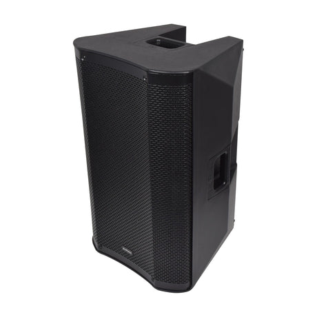 Citronic CASA-12 passive 12" full range PA cabinet in matte black with mesh grille, top and side carry handles, shown at an angle on a white background.