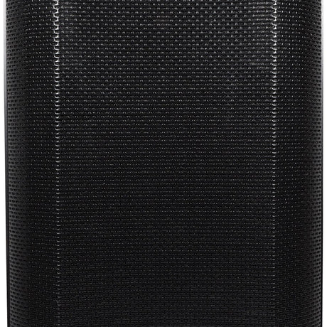 Close-up of the black moulded grille on the Citronic CASA-15 passive 15" full range PA cabinet by AVSL.