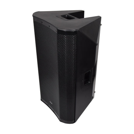 Citronic CASA-15 passive 15" PA speaker cabinet in matte black with mesh grille, top carry handle and side handle, shown on a white background.