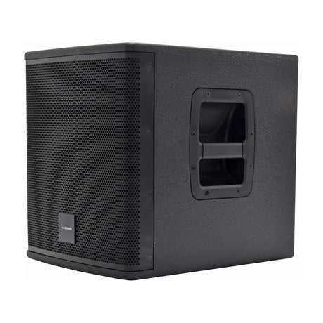 Citronic CASA-10BA active 300W subwoofer cabinet in black textured finish with steel mesh grille and side carry handle, shown on a white background.