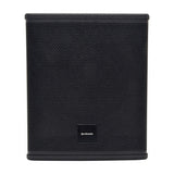Citronic CASA-10BA active 300W subwoofer cabinet with black textured finish and full-front protective steel mesh grille, shown from the front.