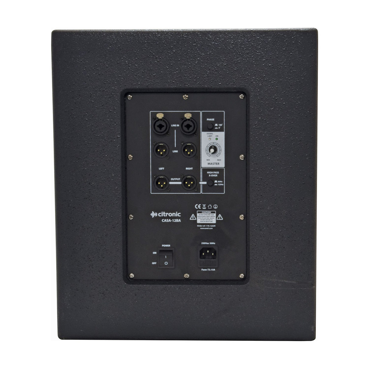 Citronic CASA-12BA 12" 400Wrms Active Subwoofer