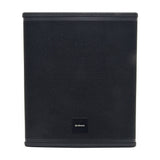 Citronic CASA-12B 400W passive subwoofer cabinet in matte black with a full steel mesh grille and front logo badge, shown on a plain white background.