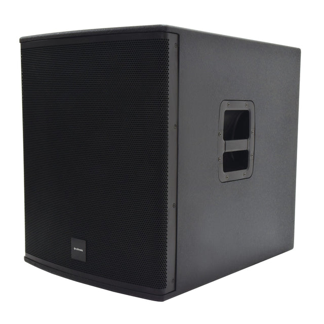 The Citronic CASA-18B 18 Passive Sub - 600W is a black, box-shaped subwoofer with a mesh front grille and side handle, designed for powerful sound reinforcement, shown against a white background.
