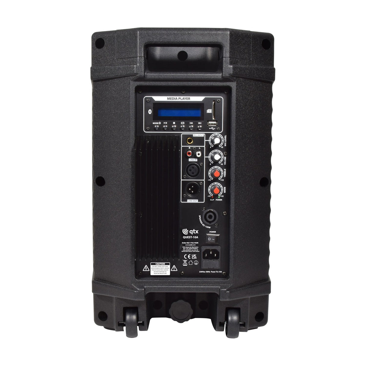 QTX QUEST-10A Active PA Speaker 600W Peak
