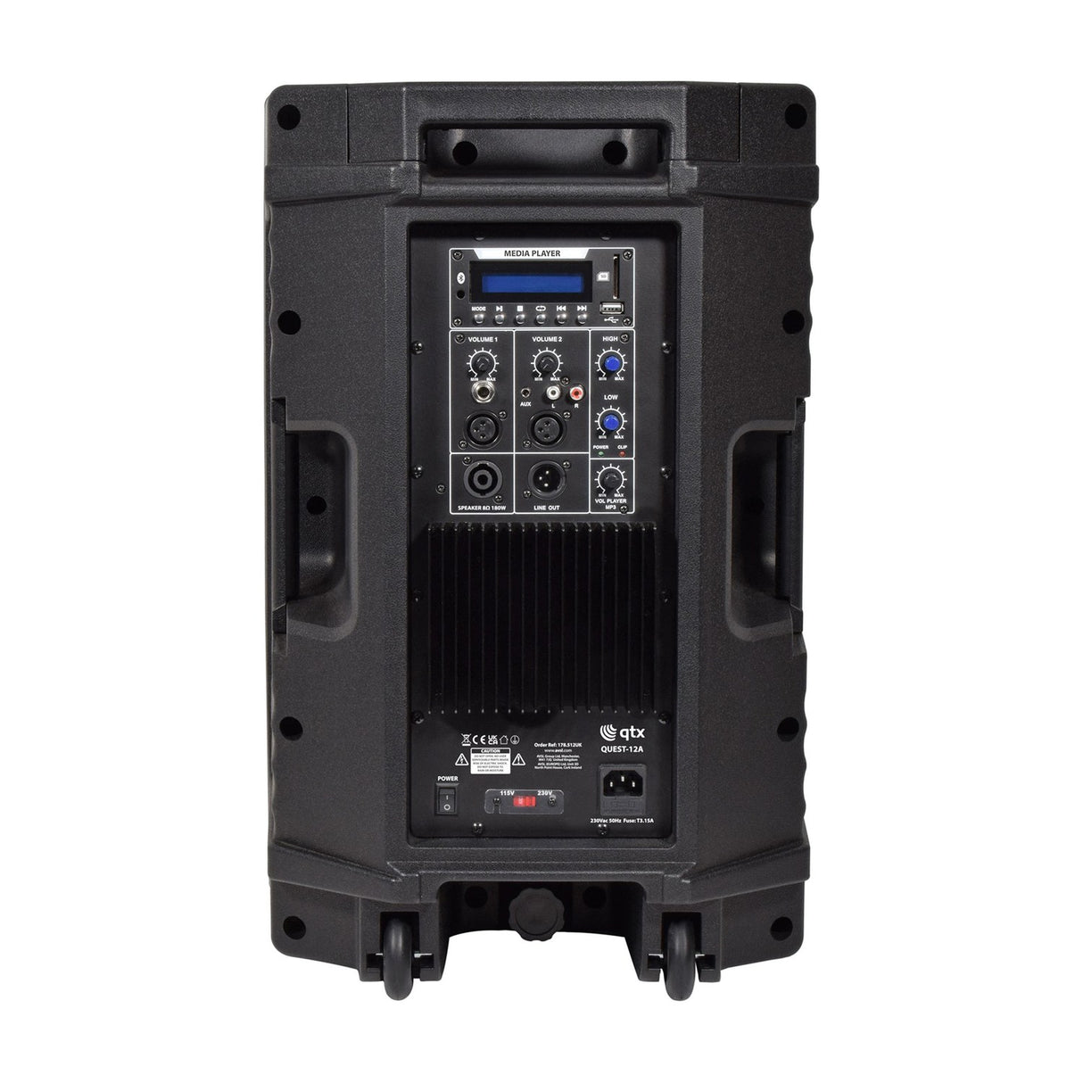 QTX QUEST-12A Active PA Speaker 720W with Bluetooth