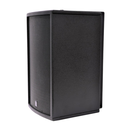 Citronic CS-810B passive installation speaker in matt black with steel mesh grille and mounted U-bracket, shown against a plain white background.