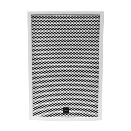 Citronic CS-810W white 10" passive installation speaker with perforated steel grille and rounded cabinet, shown against a plain white background.