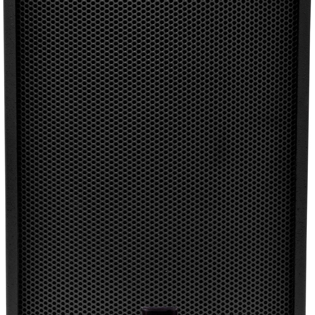 Citronic CS-1035B 10" passive installation speaker by AVSL in matt black with a perforated steel grille covering the front baffle.