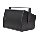 Citronic CS-1035B 10" passive installation speaker in matt black with steel mesh grille and adjustable U-bracket, shown on a plain white background.