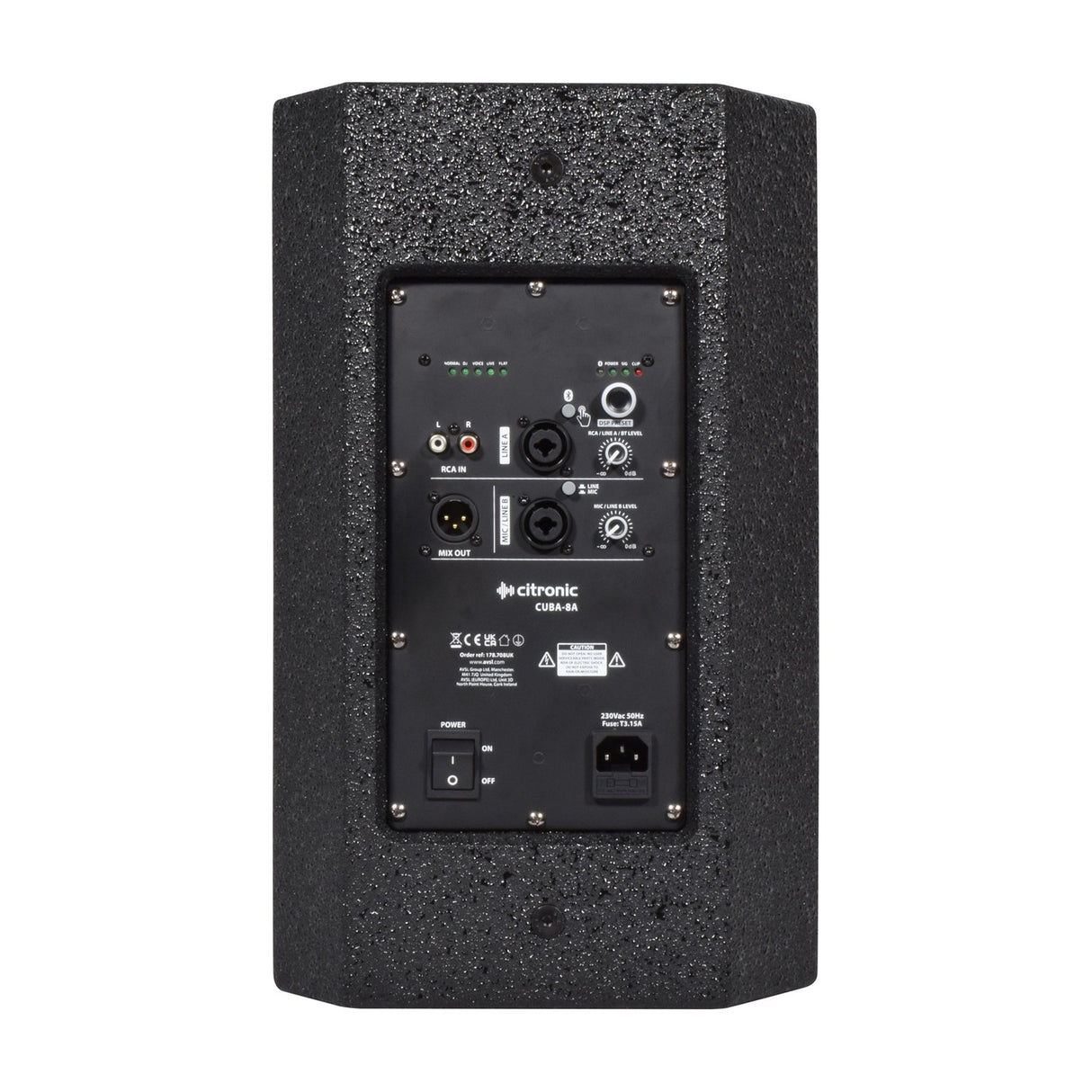 Citronic CUBA-8A Active PA Speaker with DSP + Bluetooth