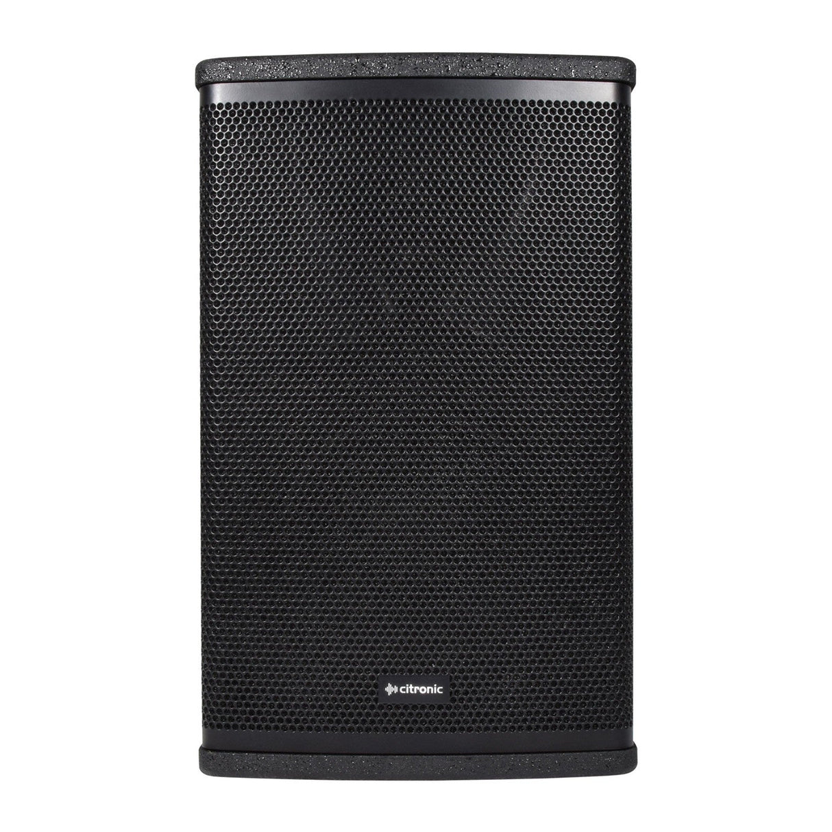 The Citronic CUBA-8 is a black cylindrical speaker with a mesh front and a small logo near the bottom, designed for professional sound reinforcement.