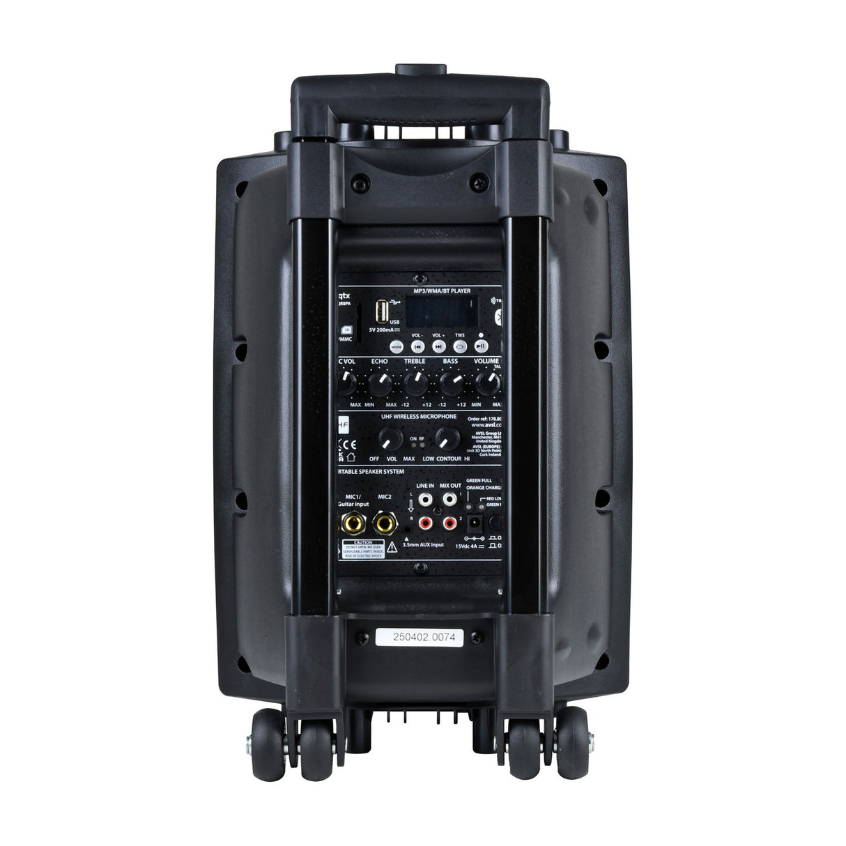 QTX QR8PA Portable PA Speaker with TWS & UHF Mic