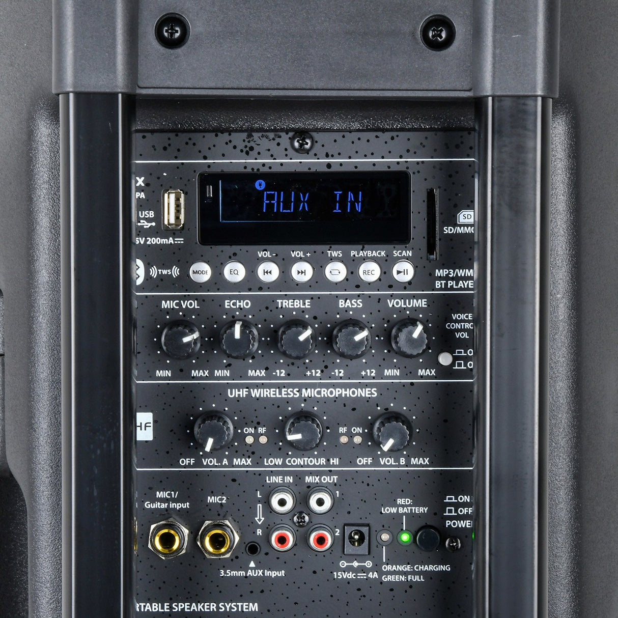 QTX QR12PA Portable PA Speaker with TWS + UHF Mics