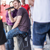 QTX Busker-15 Portable PA with VHF Mics & Media Player