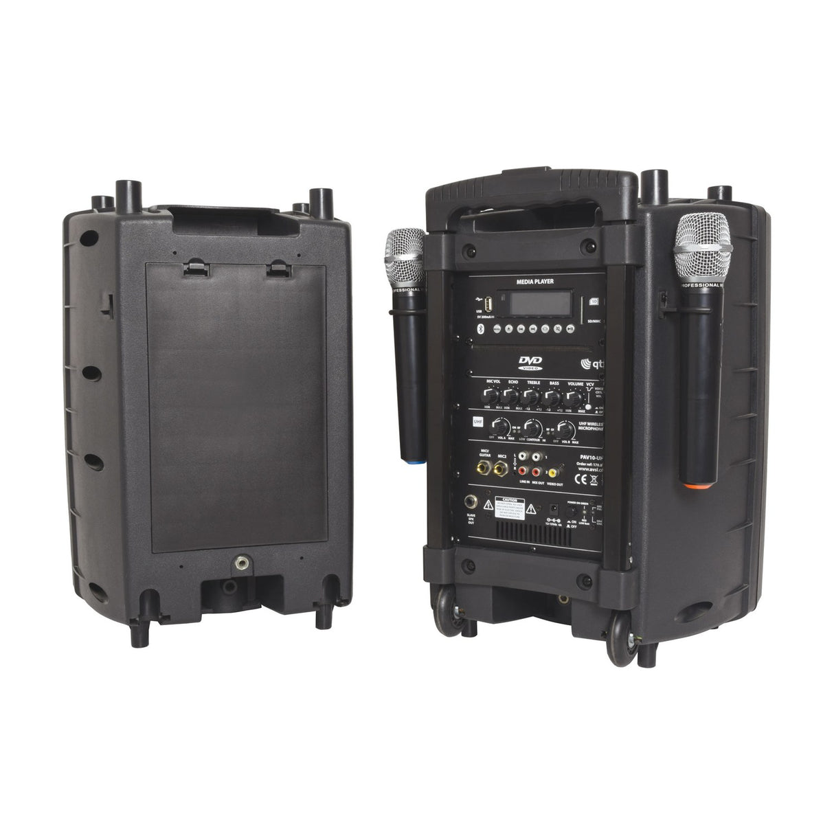 QTX PAV10 Portable PA Set with UHF Mics & Bluetooth