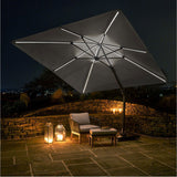 Glow Challenger T2 Luna Grey Cantilever Parasol - 3m